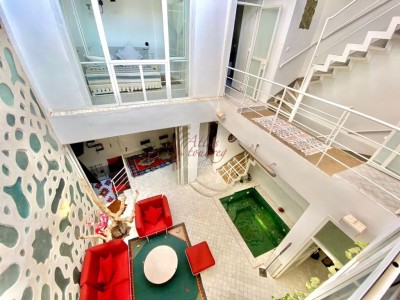 RIAD MODERNE DE 3 CHAMBRES AVEC PISCINE À BAB DOUKKALA MARRAKECH MÉDINA